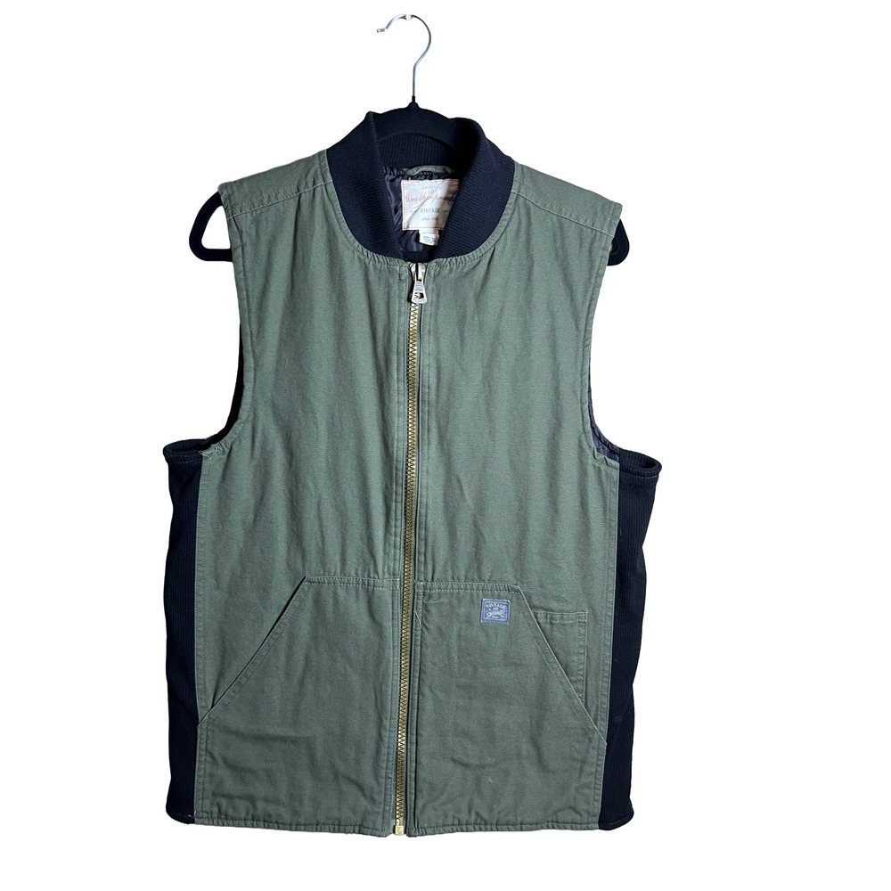 Weatherproof Vintage Canvas Vest Men's Size S Green Workwear‎ Gorpcore